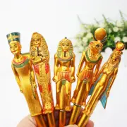 Egyptian Pharaoh Blue Ink Ballpoint Pen Hot Stamping Mummy Writing Ballpoint TQ