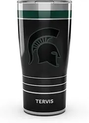 Tervis Traveler Michigan State Spartans - Night Game Triple Walled Insulated Tumbler Travel Cup Keeps Drinks Cold & Hot, 20oz, Stainless Steel