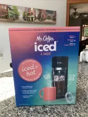 Mr. Coffee Single Serve Iced + Hot Coffee Maker Pod Free Tumbler & Filter