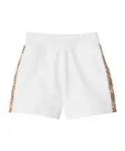 checked side-panel shorts 8Y,6,14Y,10Y white