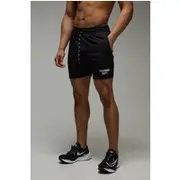 Mens Black Man Active Performance Training Dept 5inch Short