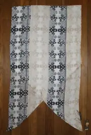 New Vince Camuto Paisley Stripe Black Oblong Scarf 18"x72" Bias Cut NWT #VC454