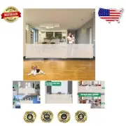 Space-Saving Retractable Dog & Baby Gate - 110 Inch Wide for Large Openings