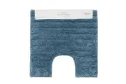 Algodon Polyester Lawson Plush Contoured Bath Soft Floor Mat Denim 50x50cm