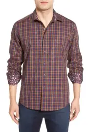 ROBERT GRAHAM LANDO Long-Sleeve Classic-Fit Shirt Men's Size M