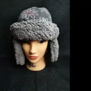 Girls' Sherpa Fleece Trapper Hat - Cat & Jack Gray OSFM