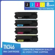 8x Non-OEM Toner TN346 for Brother HLL8250CDN HLL8350CDW HL-L9200CDW MFCL8600CDW
