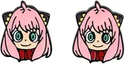 [Pinstant] Spy X Family SPY×Family Anya Waku Waku!! Anime Manga Stud Earrings Ear Rings Cute Kawaii Cosplay, Enamel, enamel