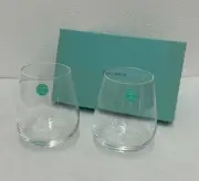 Tiffany & Co. Clear glass tumbler set of 2