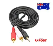 Aux 3.5mm Male Plug to 2RCA Stereo Audio Cable for Computer PC Asus Laptop 3M