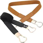 [BESPORTBLE] 2pcs Ladies High Waist Elastic Dress Belts Stylish Thin Belts for Chic Buckle Versatile Fashion Accessory for Dresses and Casual Wear