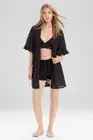 NEW JOSIE BY NATORI BLACK MOONLIGHT WRAP ROBE SZ XL EXTRA LARGE