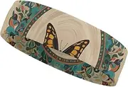[FHESDCW] Flourishing Garden Butterfly Headbands for Women & Men Sports Headband, Fits All Head Sizes, Ultra Absorbent & Non-Slip Sweatband for Running, Yoga, Gym