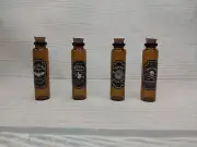 New Set of 4 Apothecary Jar Bottles Halloween Poison Spider Witch's Brew Bat