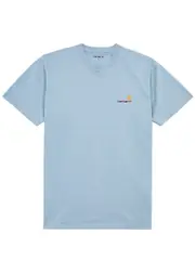 Carhartt Wip American Script Logo-embroidered Cotton T-shirt - Blue L