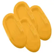 Superio 36" Yellow Toboggan Snow Sled for Kids Durable Plastic Slider - 4 Pack