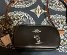 COACH New York × Peanuts Snoopy Shoulder Bag Black New w/Tag H3.5"×W6.3"×D1.6"