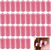 Paifeancodill Foam Sponge Hair Rollers, 36 Pcs Hair Curlers, Pink Flexible Styling Tool, Foam Pad Hairdressing Curler for Hair Styling