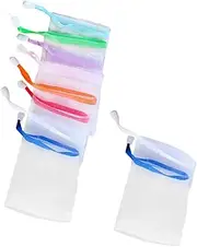 Baluue Soap Bag Face Wash Women 10pcs Foaming Net Facial Mesh Net Banana Claw Clips Foam Net Exfoliating Mesh Bags Mesh Face Cleaning Scrubber Mesh Net Bag Strip Holder