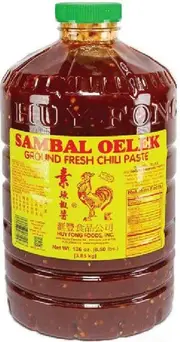 Huy Fong Sambal Oelek - Ground Fresh Chilli Paste in Bulk (3.895kg) - Authentic Indonesian Heat