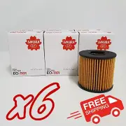 6x Pack of Sakura EO-1101 Oil Filters - Equivalent of Ryco R2648P