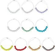 DELORIGIN 10pcs Golf Score Counter Beads Golf Bead Count Stroke Score Counter Golf Beads Elastic Cords Bracelets to Count Strokes for Novice Golf Elderly to Remember Scores