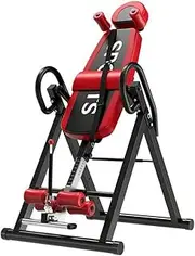 Gravity Inversion Table - Upside Down Machine - Heavy Duty- RED/Black - Gym Fitness