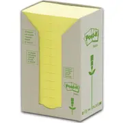 Post-It Recycled Notes Canary Yellow 36 x 48mm 24-Pack