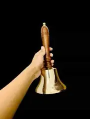 Brass Hand Held Bell Large School Bell Vintage Nautical Hand Bell Gift Item