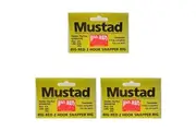 3x Mustad Big Red Snapper Chemically Sharpened X 3 Rig 2 Hook Set Up