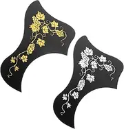 ERINGOGO 2pcs Guitar Protective Pickguard Scratch Decal for Acoustic Classical Guitar Smooth Surface Designs Durable Protection Easy to Remove Without Residue