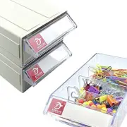 2PCS Plastic Drawers Storage Containers Stackable Bead Organizers Stacking