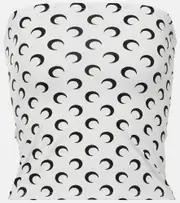 [Marine Serre] Marine Serre Moon jersey tube top AU 14 white