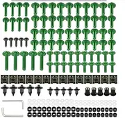 Motorcycle Fairing Bolts Screw Nut Clip Kit for Y&amaha YZFR7 R1M YR3 R1 R6 YZFR1S R125 600R YZFR6S(Green)
