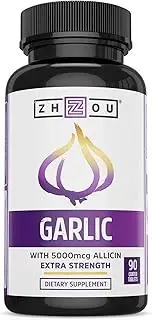 Extra Strength Garlic with Allicin - Powerful Immune System Support Formula - Enteric Coated Tablets for Easy Swallowing - Feel the Allicin Difference - 3 Month Supply
