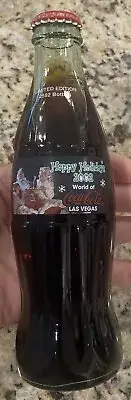2002 WORLD OF COCA COLA LAS VEGAS HAPPY HOLIDAYS 2002 COCA COLA BOTTLE unopened