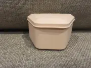 Denture Bath Beige Tan Box Mouth Guard Dental Storage Container