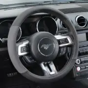 BDK Gray Black Two Tone Steering Wheel Cover For Car Van SUV Truck Auto (for: Ford)