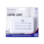 Lytworx Motion Sensor Lourve Light Easy to Install and Mount Night Lights White