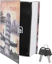 Veemoon Decorative Book Safe with Lock Key Vintage Faux for Discreet Cash Jewelry Keepsakes Storage Elegant Hidden Compartment for Home Office Decor