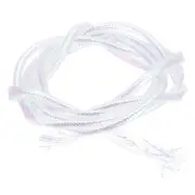 3.3Ft/1M x 4mm Fly Tying Material Round Pearlescent Braid Tube, White