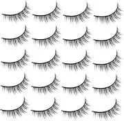 Ipetboom 10 Pairs Fake Eyelashes Makeup Eyelashes Natural Looking False Eyelashes Safe False Eyelashes Faux Fluffy Mascara Fringe Goth Makeup Accessories Women Makeup Tools High-grade Fiber