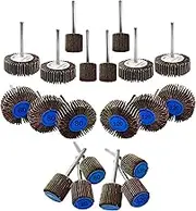 LINE10 Tools Mini Flap Sanding Wheel Rotary Tool Accessories Kit, 1/8-inch Shank, Pack of 20