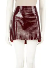 Red Patent Leather Mini Skirt