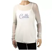 NEW NFL Indianapolis Colts "Double Team" Cami Top W/ Mesh Overlay Size XS