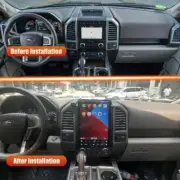 Android 11 Smart Radio Tesla Style Car Gps Stereo 8+128g For Ford F150 2015-2021
