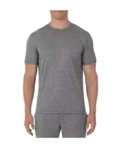 IZOD Men's Poly Rayon Sleep Top Shirt Gray Caviar Mens Size Medium