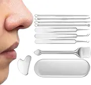 Pore Extractor, Extractor - Professional Extractor for Nose and Face - Stainless Steel Tool Kit with Portable Case for Facial Comedones, Nose and Removal