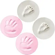 PEPLAYTAL 4pcs Handprint Keepsakes Handprint Mud Kit for Newborns and Toddlers Shower Includes and Footprint Pads Keepsake Memory for Boys and Girls