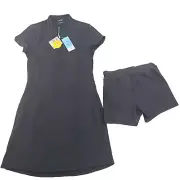 Puma Women's Size S Golf Cloudspun Madison Dress with Shorts Black Tennis Sports